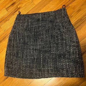 Aritzia Babaton Blue Mini Tweed Skirt